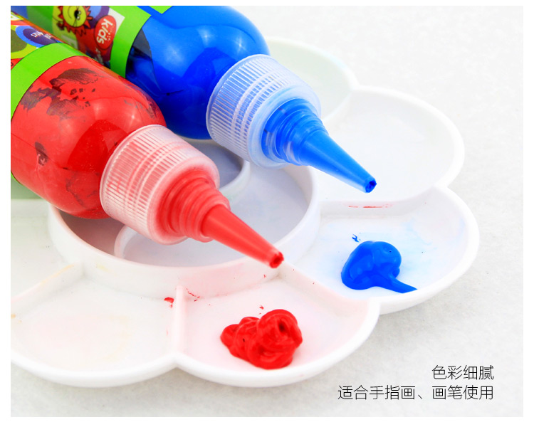 12 màu sắc có thể được mẫu giáo nghệ thuật thủ công và bức tranh sơn nguồn cung cấp ngón tay sơn dầu 60 ml rửa sạch màu nước sơn đồ chơi em bé